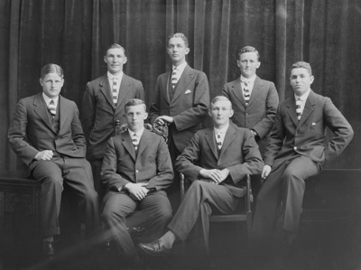 Portrait. Mr Flowers House Prefects. Christ's College. Christchurch, Canterbury, New Zealand image item