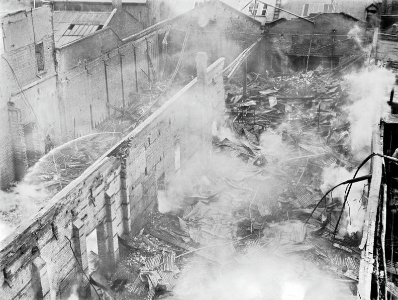 Ballantyne's Fire, Interior after the Fire. Christchurch, Canterbury, New Zealand.