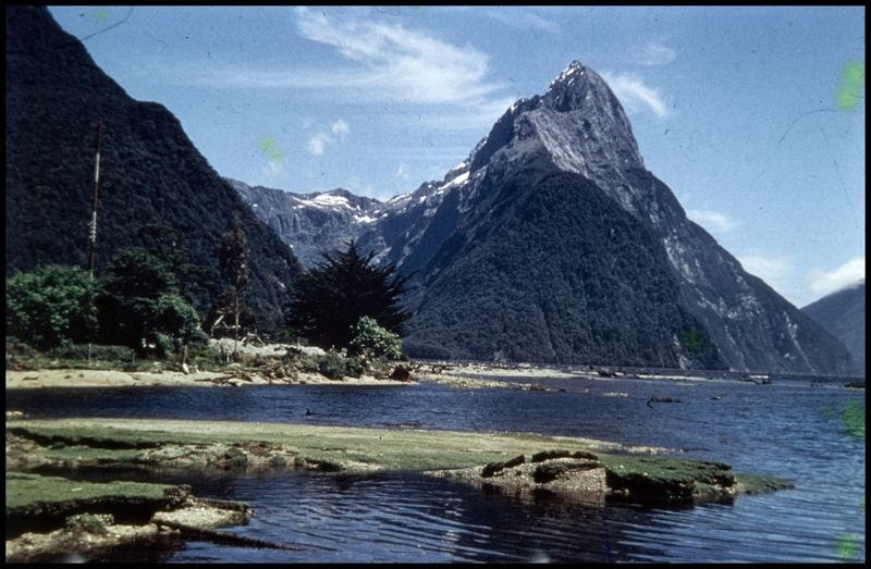 Landscape. Mitre Peak, Milford Sound, Fiordland, Southland, New Zealand.