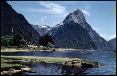 Landscape. Mitre Peak, Milford Sound, Fiordland, Southland, New Zealand. image item