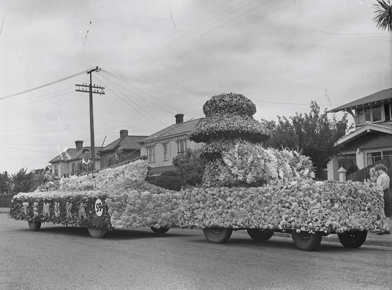 1950. Canterbury Centennial. Temuka Contribution, Floral Float and ...