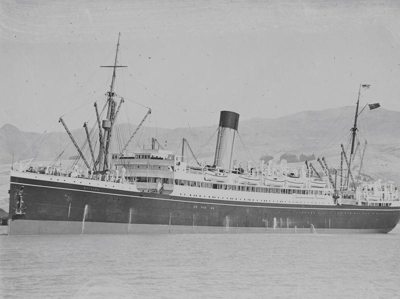 Shipping "Mataroa" 1922, 12,375 GRT, Originally Diogenes she was Chartered to Shaw Savill for New Zealand Immigration Lyttelton, Canterbury, New Zealand.