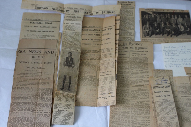 Australian Rules Footall, Newspaper Clippings Clarence Weller.; EF20