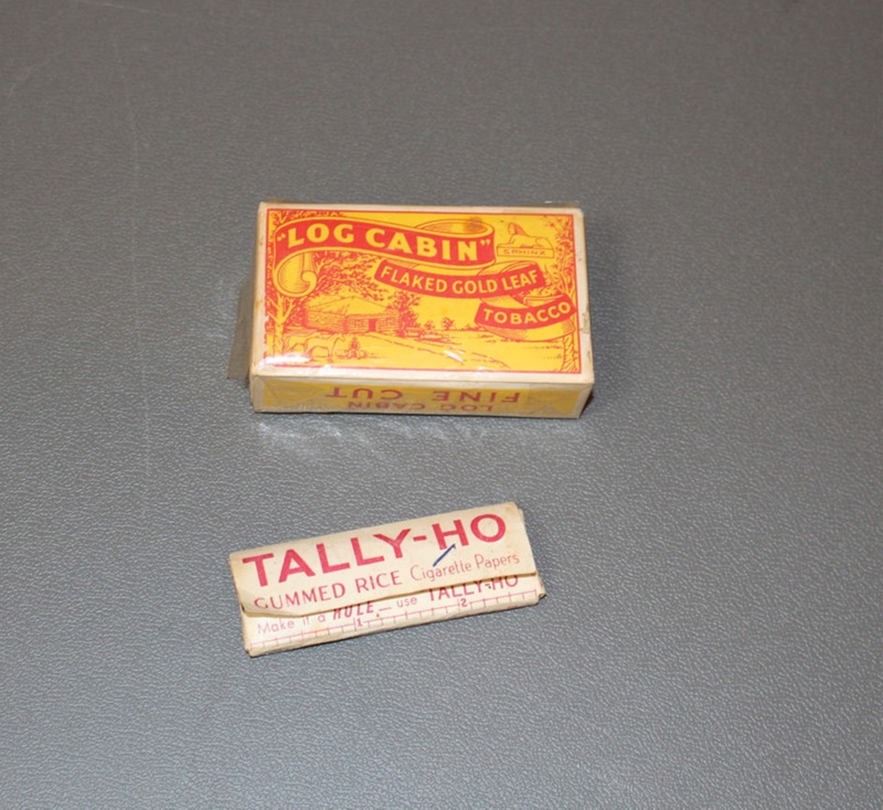 cabin cigarettes Log Cabin Tobacco and Cigarette Papers c.1937; 2012.9.1-2