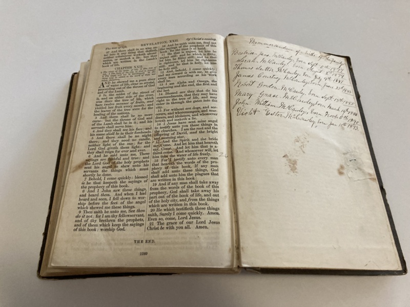 Sarah McCawley - Holy Bible; British and Foreign Bible Society