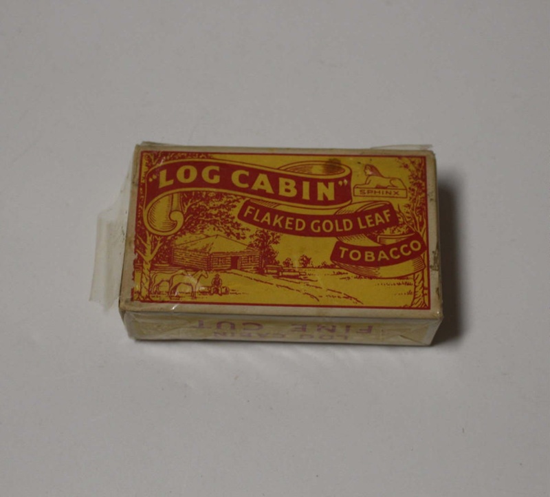 cabin cigarettes Log Cabin Tobacco and Cigarette Papers c.1937; 2012.9.1-2