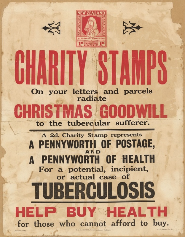 Tuberculosis charity stamps poster