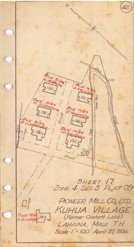 Record, Map; Pioneer Mill Co.; 4/27/1936; 2020.010.0930 | eHive