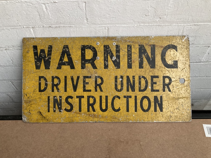 Warning Driver Under Instruction Supplementary Sign; 2024.O.S.G.3 eHive