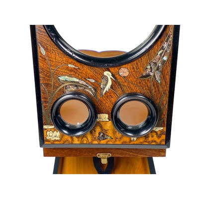 Foldable Pantoscope 'à double socle', Bird Decor, Luxe; Mattey; c. 1915; M-ST041