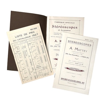 Catalogue Mattey 1927 with 1929 and 1930 price lists; M-D084
