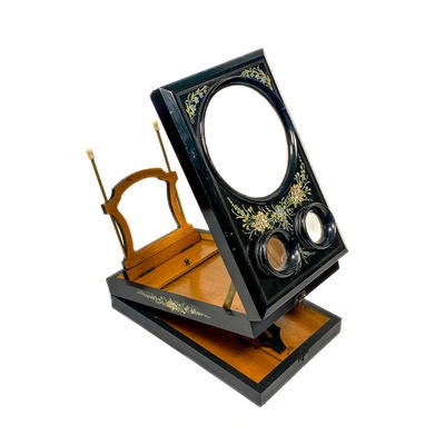 Foldable Pantoscope 'à double socle', Floral Decor; Mattey; c. 1910; M-ST042