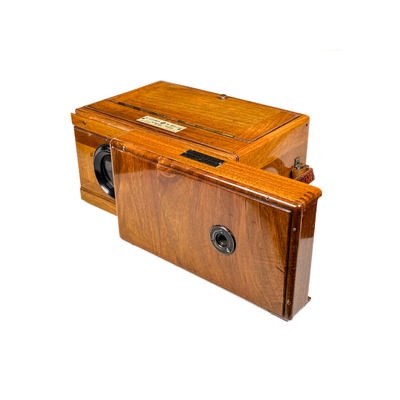 Cuboid Stereoscope with Stand; Lechner & Müller; c. 1910; M-ST027