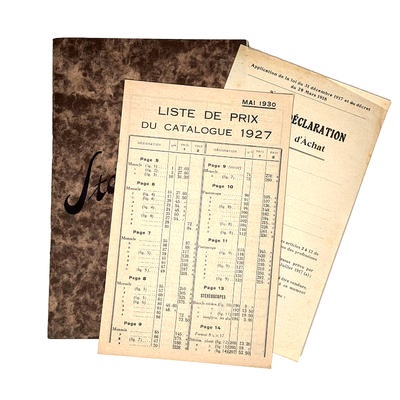 Catalogue Mattey 1927 with 1929 and 1930 price lists; M-D084