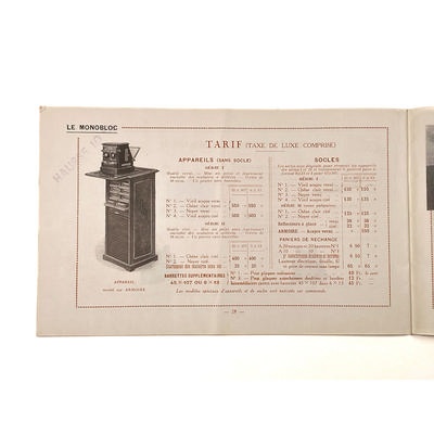 Catalogue Jeanneret 'Le Monobloc' c. 1920; M-D050