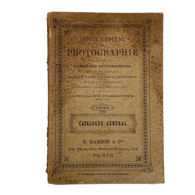 Catalogue 'Office Central de Photographie' 1892; M-D063 Catalogue 'Office Central de Photographie' 1892; M-D063