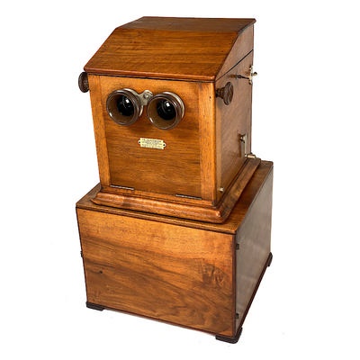 Tray-Stereoscope 'Le Taxiphote, modèle simplifié' with Storage Base; Richard, Jules; c. 1910; M-ST065