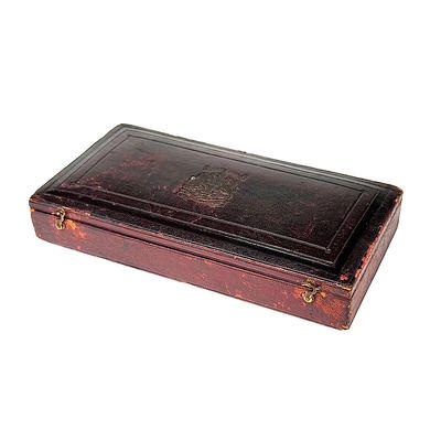 Pair of Tinted Stereo Daguerreotypes in original leathered box; Claudet, Antoine; c. 1855; M-V010