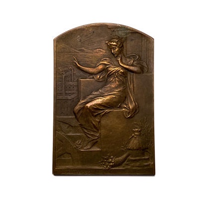 Plaque Jules Richard, 'Comité Français des Expositions à l'Étranger'; Bottée, Louis; c. 1899; M-A013 Plaque Jules Richard, 'Comité Français des Expositions à l'Étranger'; Bottée, Louis; c. 1899; M-A013