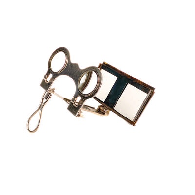 Foldable Stereoscope 'Stéréoscope pliant en cuivre nickelé'; Mattey; 1910-1930; M-SH056