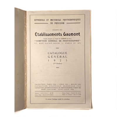 Catalogue Gaumont 1925; M-D070