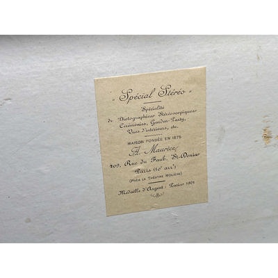 Boxed set of marriage stereo views 'Special Stéréo' and Holmes viewer; Maurice, A.; c. 1905; M-V003