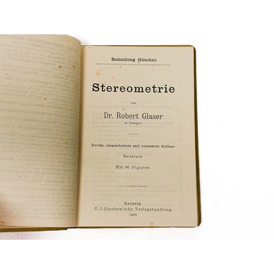 Stereometrie; Glaser, Robert; M-D013