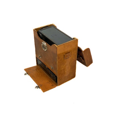 Stereo camera 'Vérascope' in original leather case; Richard, Jules; c. 1920; M-C001