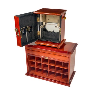 Leporello-Stereoscope 'Stereospekt' with Original Storage Base; Zeiss, Carl; c. 1926; M-ST066