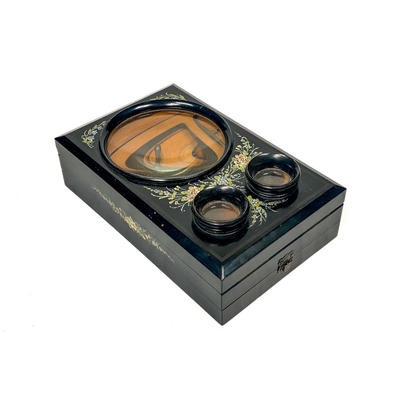 Foldable Pantoscope 'à double socle', Floral Decor; Mattey; c. 1910; M-ST042