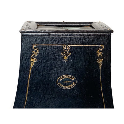 Brewster Stereoscope, Black Leather, Prismatic Lenses; American Stereoscopic Company; c. 1890; M-SH011