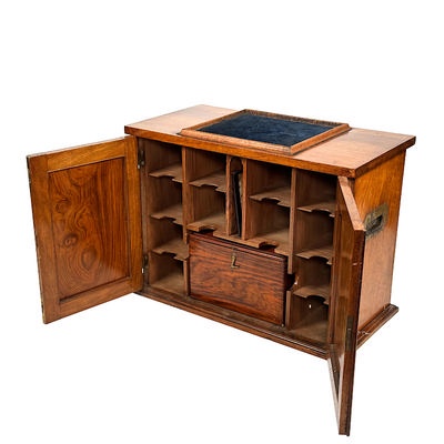 Boxed Stereoscope 'The Achromatic Table Stereoscope' with Original Large Storage Base with Double Doors; Smith, Beck & Beck; c. 1860; M-ST082