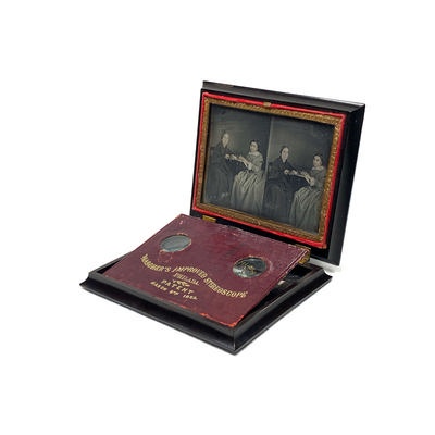 Foldable Stereoscope 'Mascher's Improved Stereoscope', Medium Version; Mascher, John Frederick; c. 1852; M-SH120