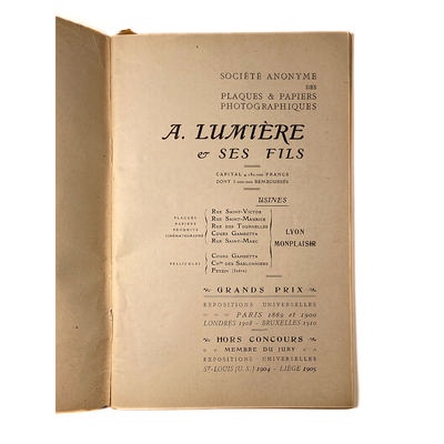 Catalogue Lumière c. 1910; M-D051