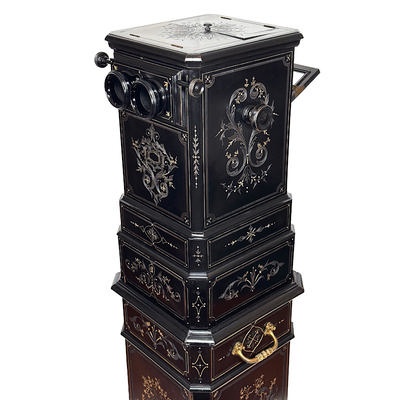 Chain-Stereoscope for 200 Views 'Napoléon III', Luxe; Pennard & Fouquet; c. 1870; M-SF012