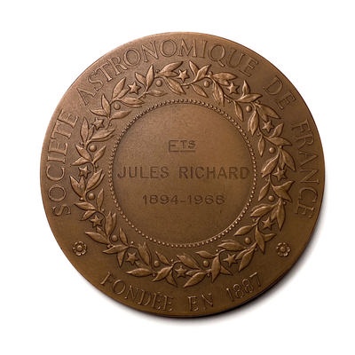 Medal Jules Richard 'Societe Astronomique de France'; Societe Astronomique de France; c. 1968; M-A009