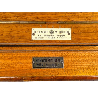 Cuboid Stereoscope with Stand; Lechner & Müller; c. 1910; M-ST027