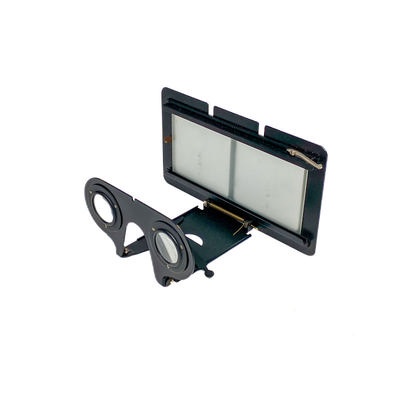 Foldable Stereoscope 'Stéréoscope pliant en métal' with Original Storage Case; Richard, Jules; 1910-1930; M-SH119