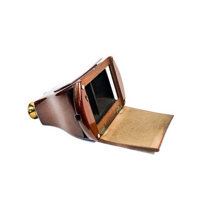 Brewster Stereoscope, Claudet Patent, Foldable Back; Claudet, Antoine; c. 1850; M-SH055