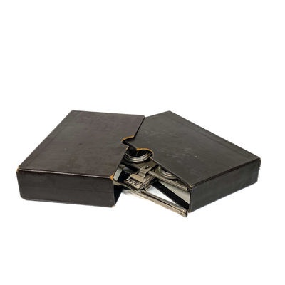 Foldable Stereoscope, Metal, with Original Storage Box; Jack, T.C. & E.C.; c. 1915; M-SH083