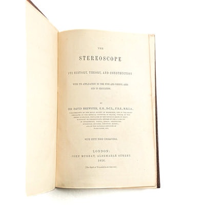 The Stereoscope. Its History, Theory, and Construction; M-D002