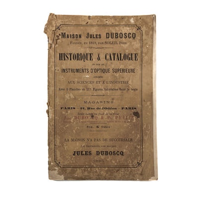 Catalogue Duboscq 'Historique & Catalogue' 1885; M-D059