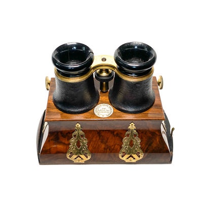 Binocular Stereoscope 'The Exhibition Opera Stereoscope', Brass Fittings, Luxe; London Stereoscopic & Photographic Company; 1862; M-SH002