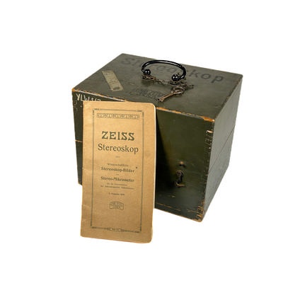 Stereoscope with Original Storage Box and Manual; Zeiss, Carl; c. 1915; M-ST031