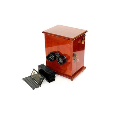 Leporello-Stereoscope 'Stereospekt' with Original Storage Base; Zeiss, Carl; c. 1926; M-ST066