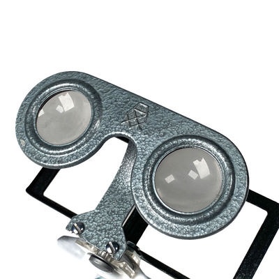 Foldable Stereoscope, Metal; GOMZ (State Optical-Mechanical Factory); c. 1950; M-ST073