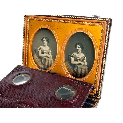 Foldable Stereoscope 'Mascher's Improved Stereoscope', Medium Version; Mascher, John Frederick; c. 1855; M-SH116
