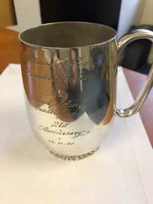 Mendip Acorns Silver plated Tankard; 1980; SCM.003028