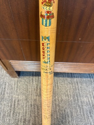 Official Cricket Stump autographed by England & India 1978; Unknown; 2025; SCM.003187