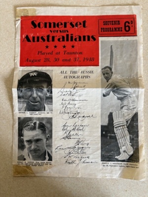 SCCC Program v Australia August 1948; Somerset CCC; 1948; SCM.003091